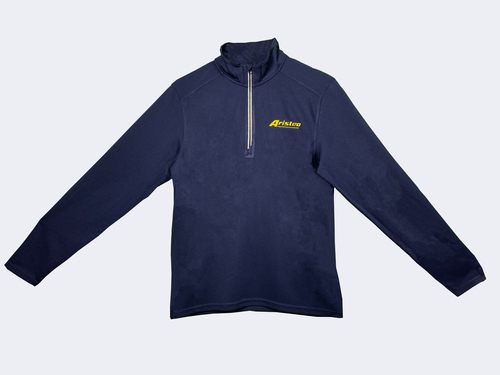 Navy ¼ Zip Textured Pullover (Men's)